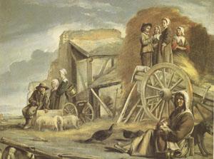 Louis Le Nain The Cart or the Return from Haymaking (mk05) Norge oil painting art